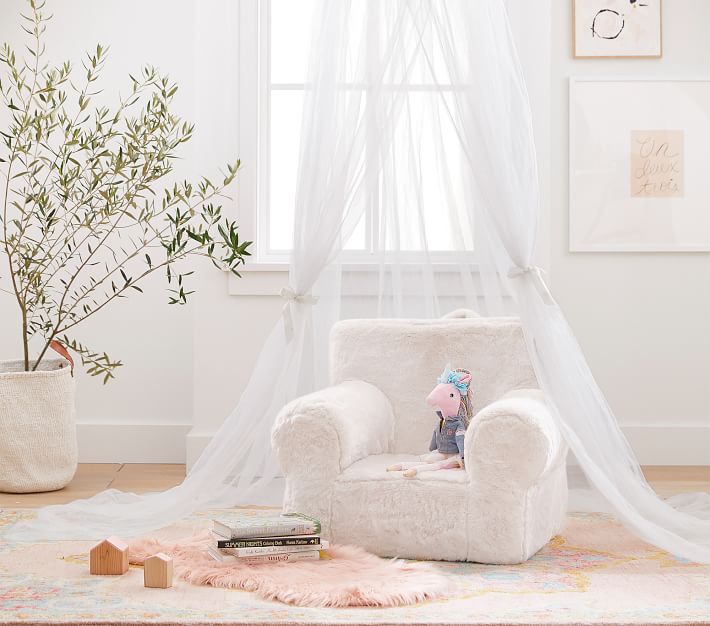 Ivory Faux Fur Anywhere Chair Regular thumbnail 2