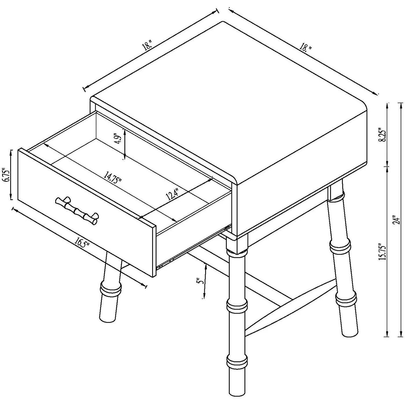 Oslari Painted Accent Table thumbnail 4