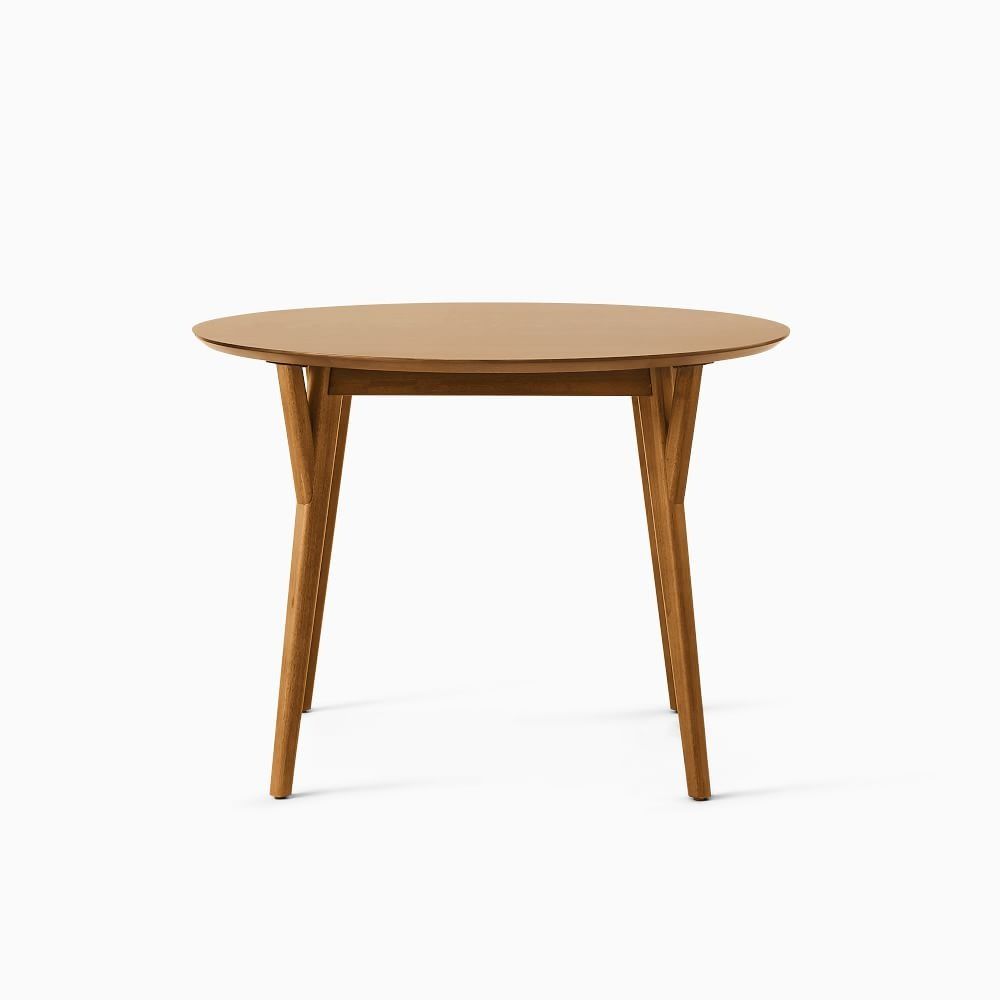 Mid Century Rounded Expandable Dining Table thumbnail 4