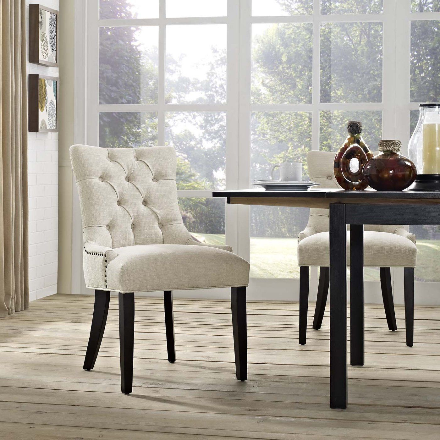 Grant Tufted Fabric Dining Chair - Beige thumbnail 5