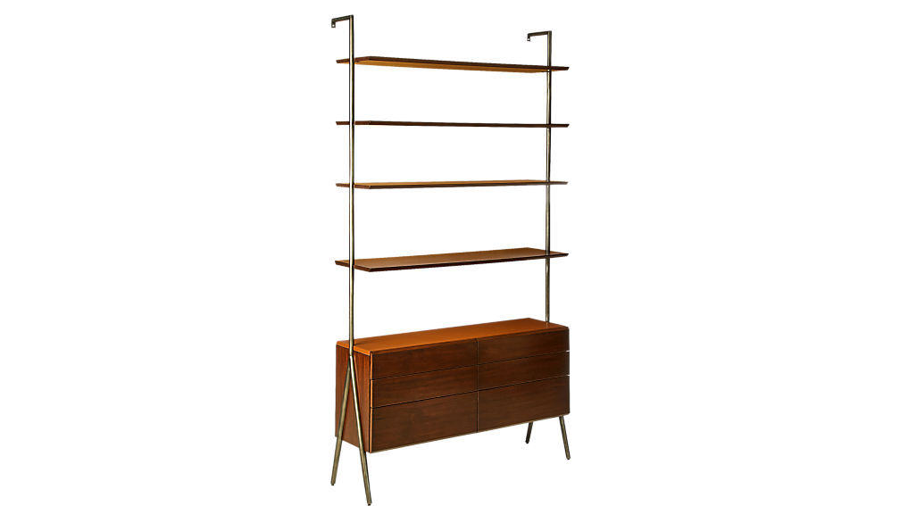 JAXON WOOD AND LEATHER BOOKCASE thumbnail 4