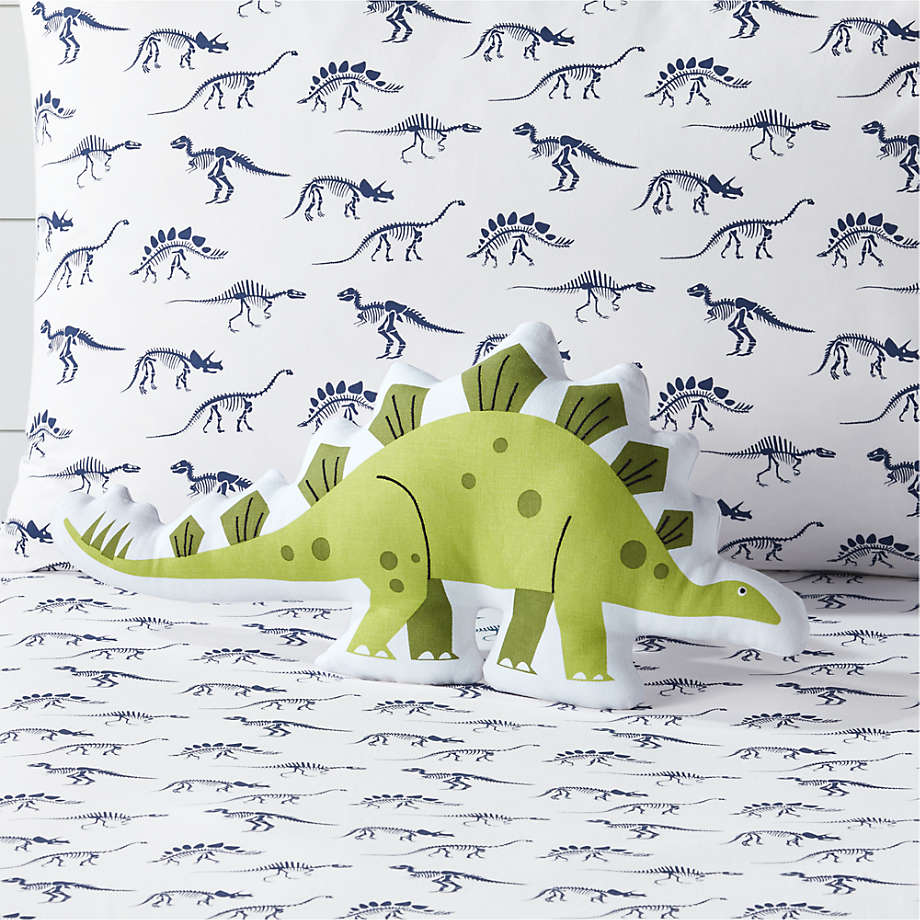 Green Dino Throw Pillow With Insert-21"x10" thumbnail 2