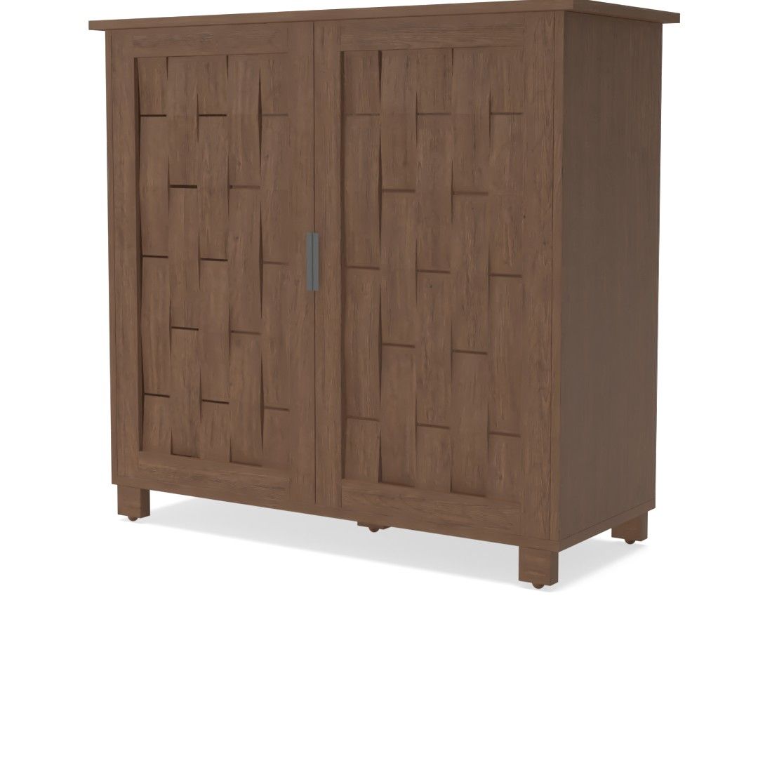 2 Door Woven Cabinet Natural thumbnail 3