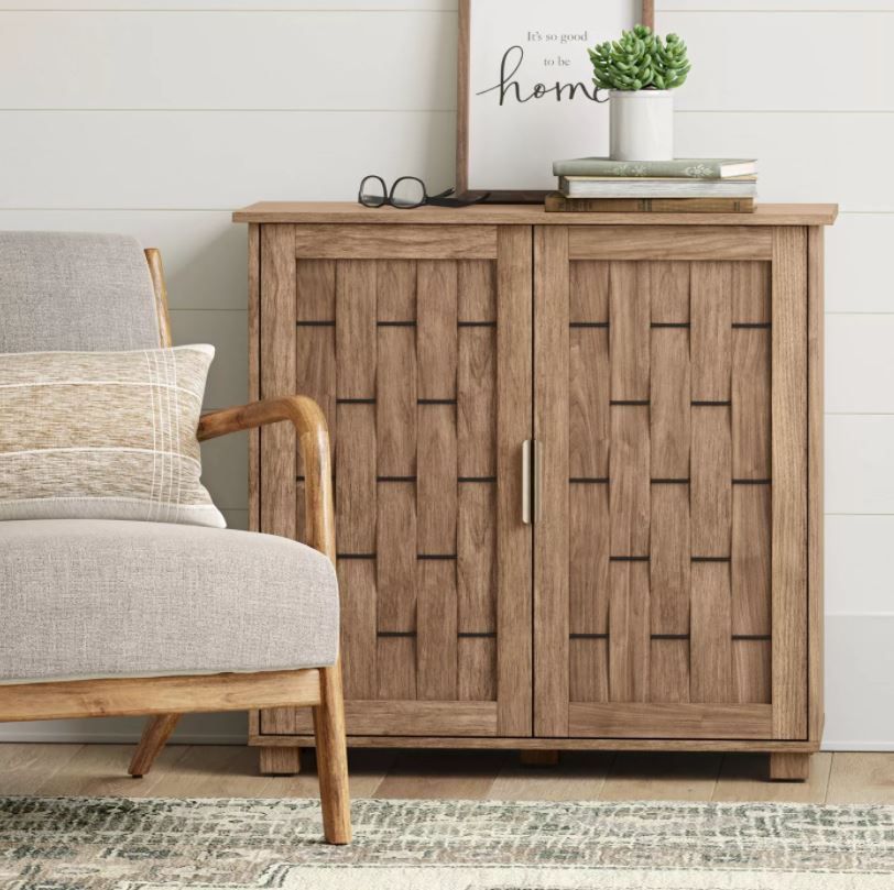 2 Door Woven Cabinet Natural thumbnail 4