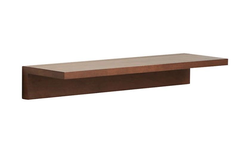 Carren Floating Walnut Ledge Shelf thumbnail 2