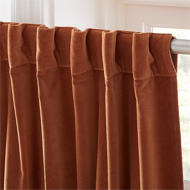VELVET COPPER CURTAIN PANEL thumbnail 3