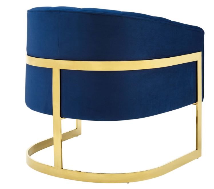 Esteem Vertical Channel Tufted Performance Velvet Accent Armchair thumbnail 4