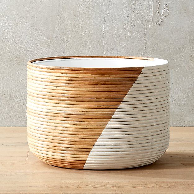 BASKET EXTRA LARGE WHITE PLANTER thumbnail 2