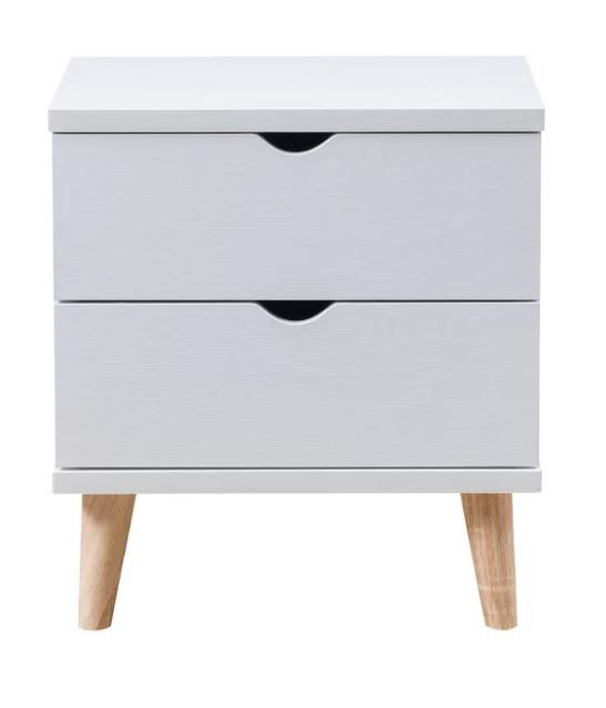 White Veronica 22'' Tall 2 - Drawer Nightstand thumbnail 2