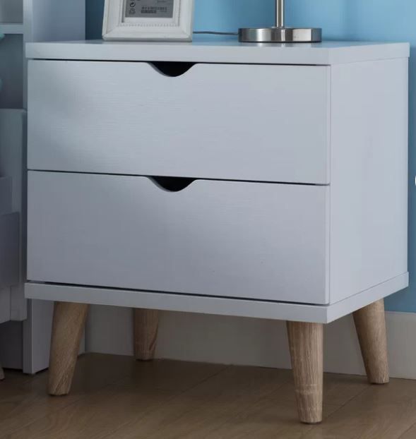White Veronica 22'' Tall 2 - Drawer Nightstand thumbnail 4