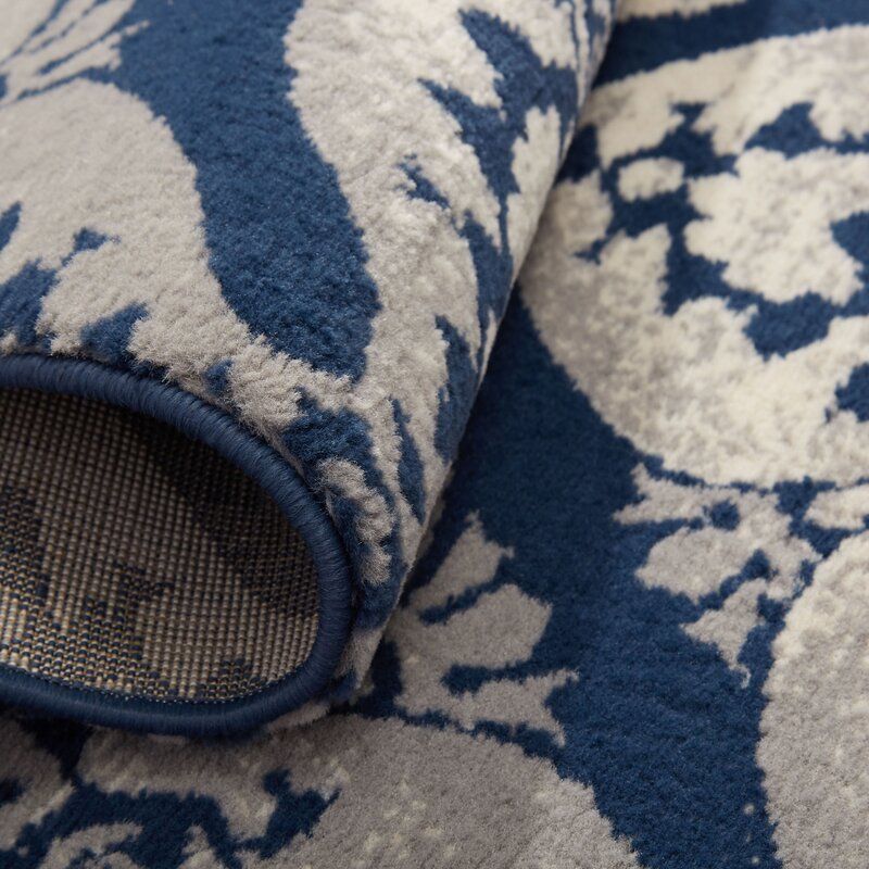 Mulfo Ikat Area Rug in Blue/Gray thumbnail 3