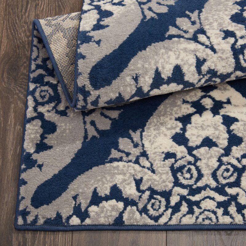 Mulfo Ikat Area Rug in Blue/Gray thumbnail 4