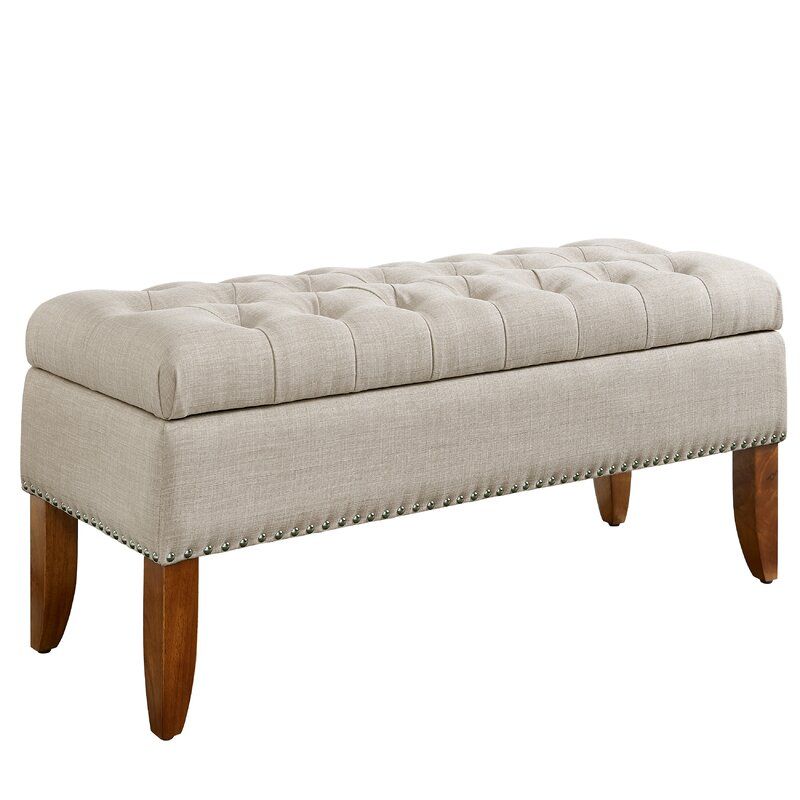 Mortensen Upholstered Flip Top Storage Bench thumbnail 3