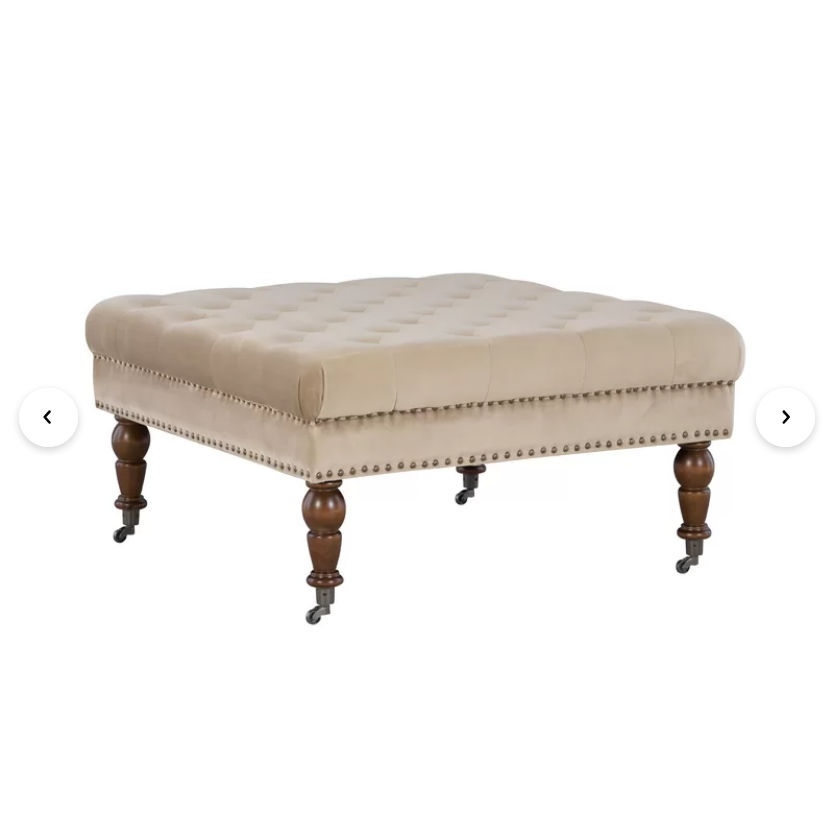 Myah 34.6" Tufted Square Cocktail Ottoman thumbnail 2