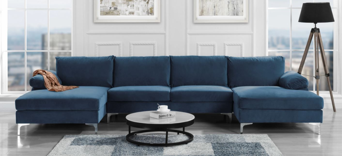 AMANDA XL MODERN VELVET SOFA thumbnail 2