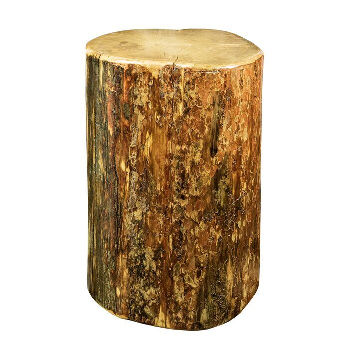 Tustin Solid Wood Tree Stump End Table thumbnail 2