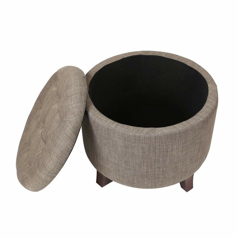 Dollard Round Button Tufted Storage Ottoman thumbnail 2