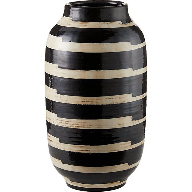 Cristo Black And White Striped Vase thumbnail 5