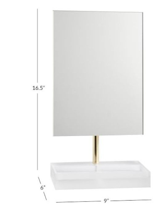 Ava Frosted Acrylic Beauty Mirror thumbnail 4
