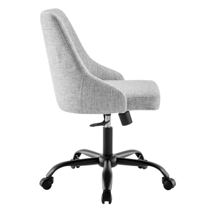 Nate Swivel Upholstered Office Chair - Gray thumbnail 3