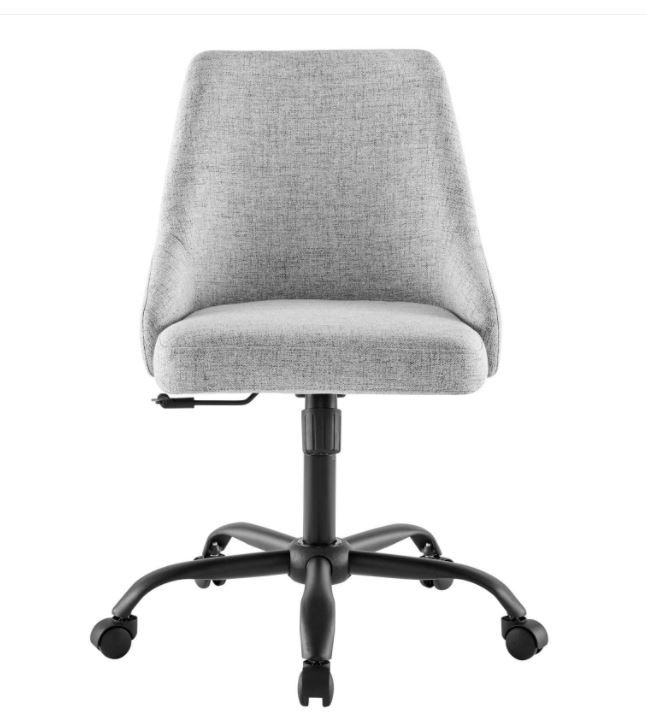 Nate Swivel Upholstered Office Chair - Gray thumbnail 4