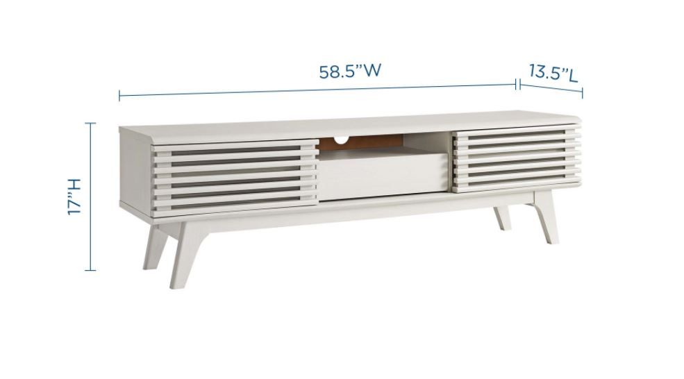 Derren 59 TV Stand - White thumbnail 5