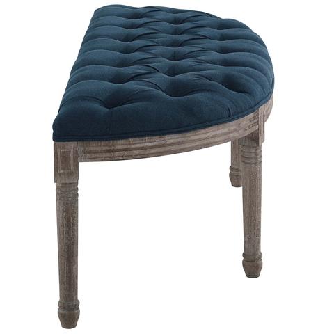 Esme Vintage Upholstered Fabric Bench - Navy thumbnail 2