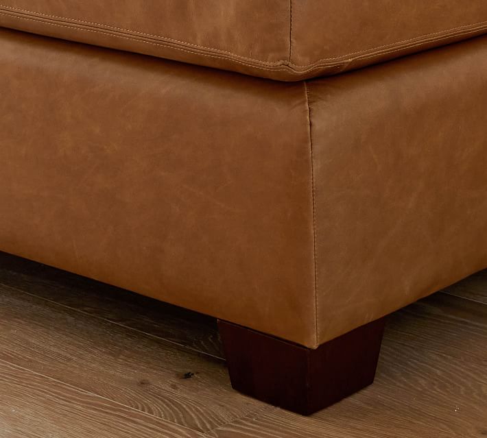 York Square Arm Leather Sofa thumbnail 4