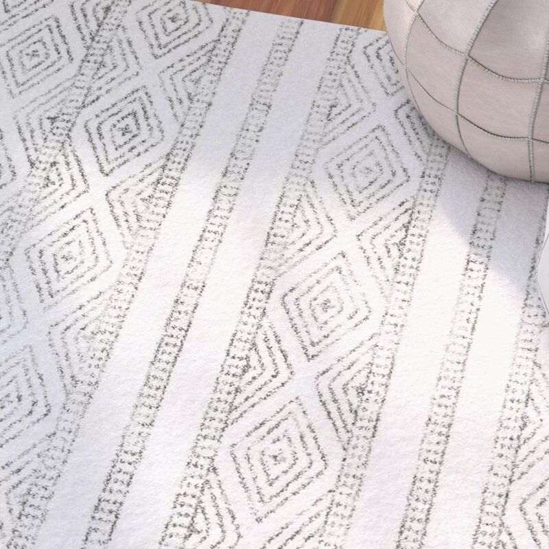 Warleigh Geometric Gray Area Rug thumbnail 2