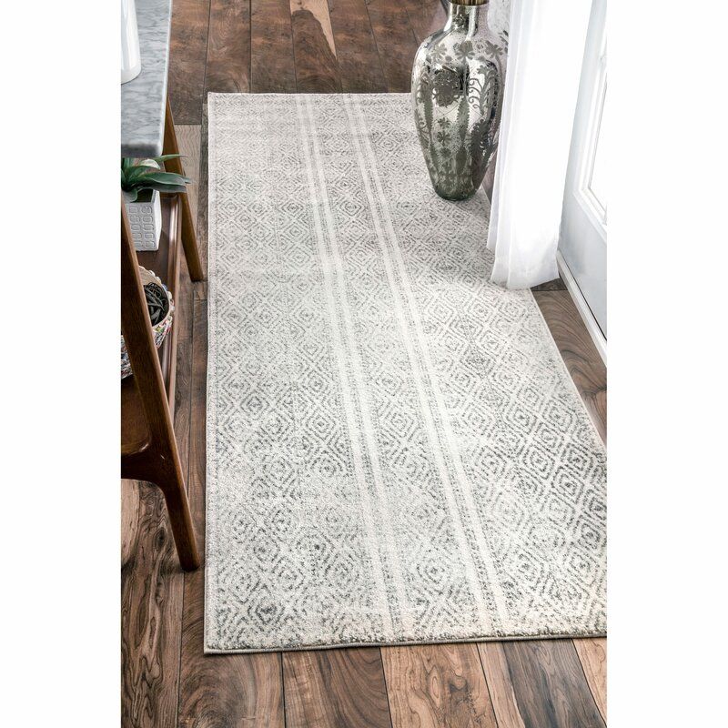 Warleigh Geometric Gray Area Rug thumbnail 4