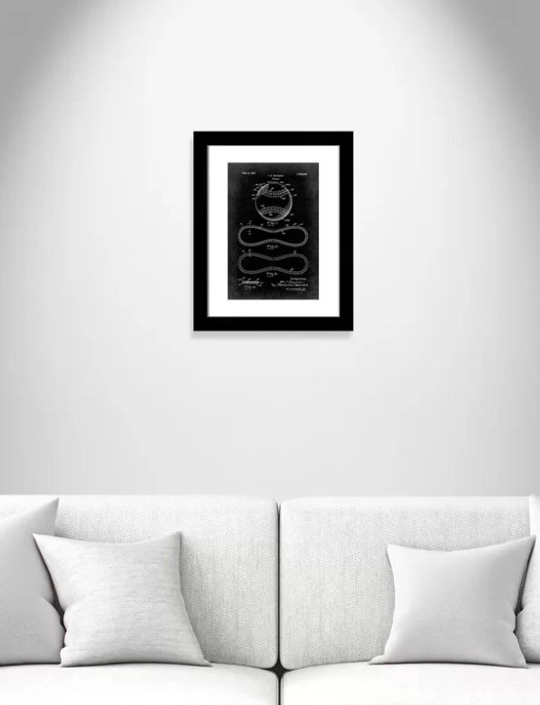Vintage Baseball Patent Framed Graphic Art Print thumbnail 4