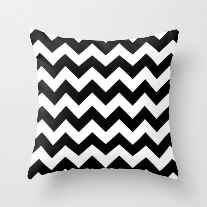 Black And White Chevron Pattern With Insert-16"x16" thumbnail 2