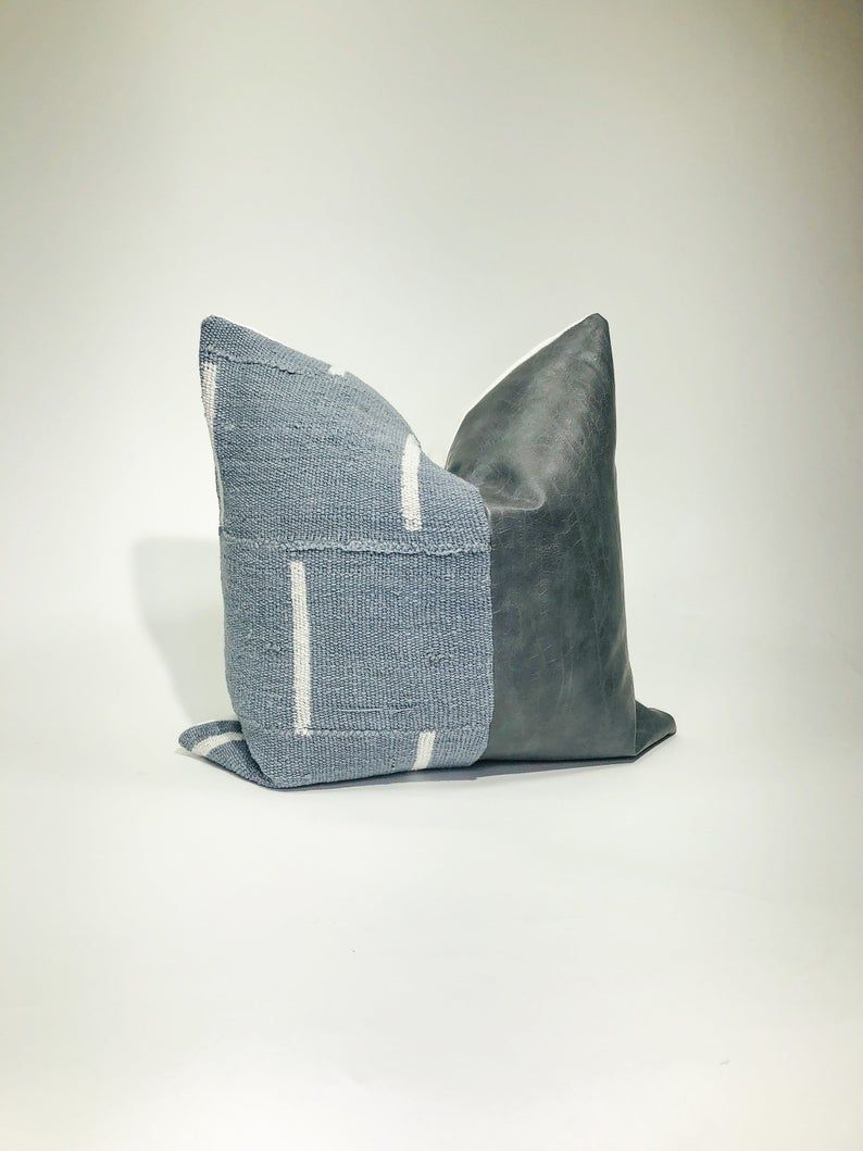 Grey Mudcloth Off White Dash No Insert-20"x20" thumbnail 2