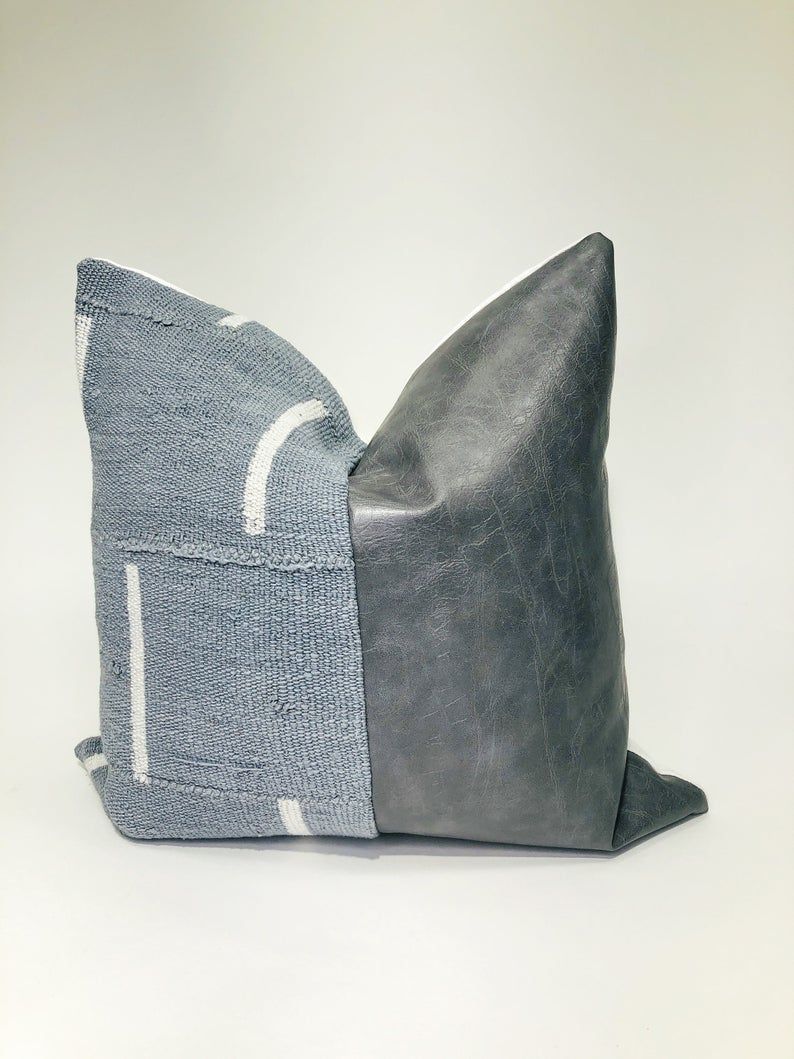 Grey Mudcloth Off White Dash No Insert-20"x20" thumbnail 4