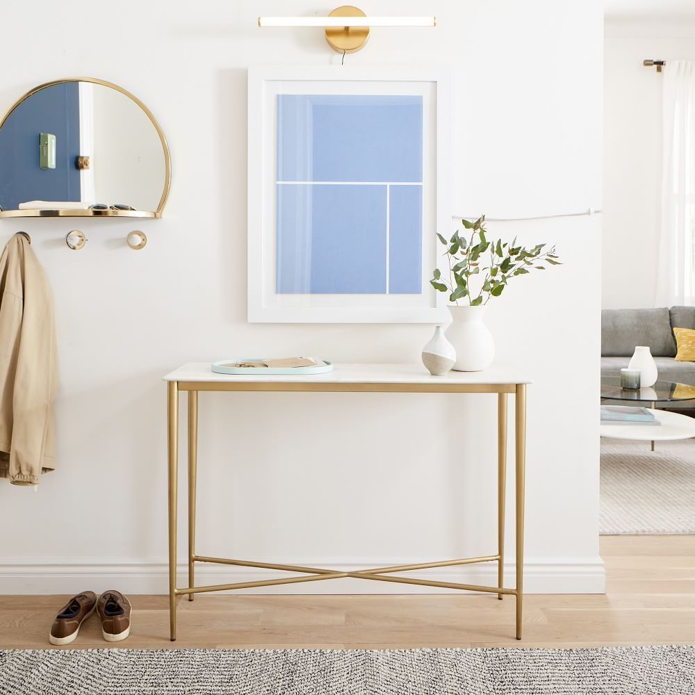 Neve Zina Console - Marble + Antique Brass thumbnail 2
