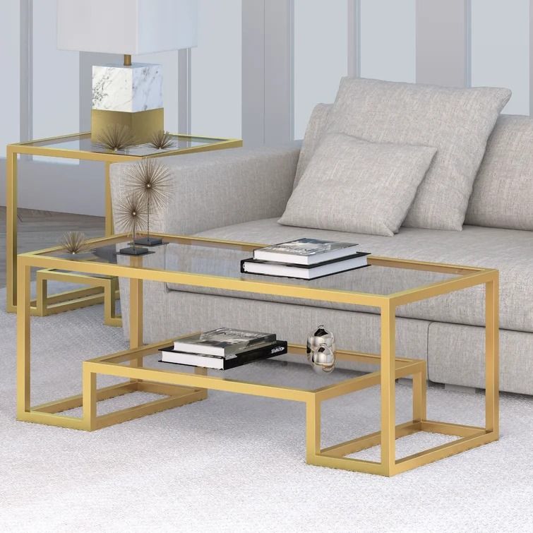 Imel Frame Coffee Table with Storage thumbnail 2