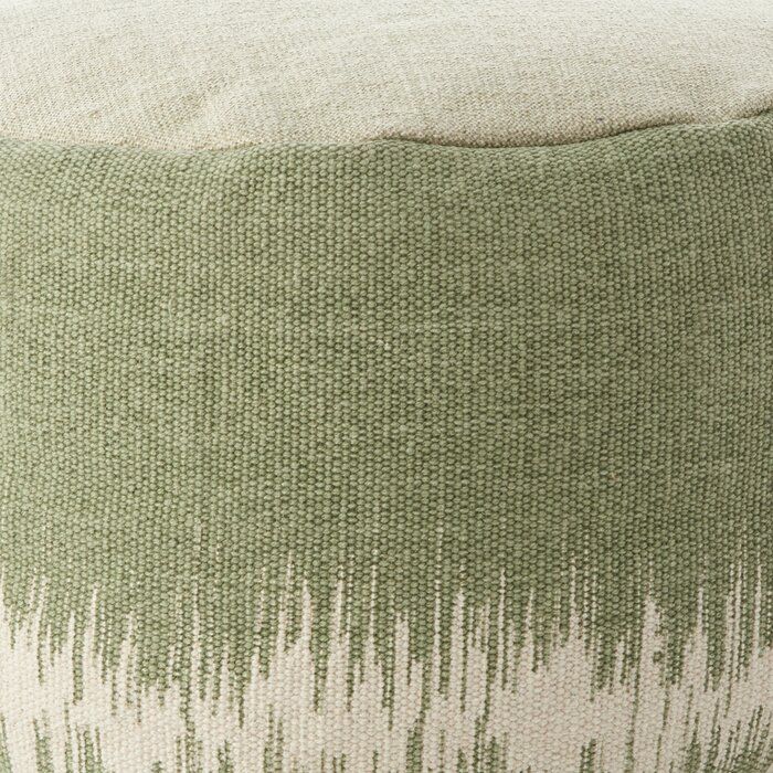 Mika Round Abstract Pouf Ottoman thumbnail 2