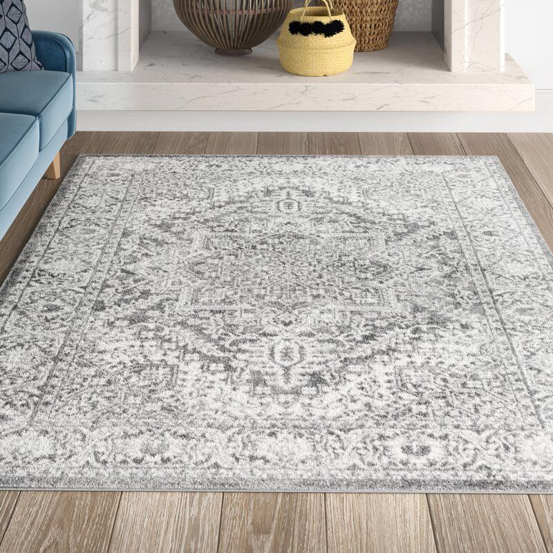 Blane Oriental Area Rug in Light Gray thumbnail 2