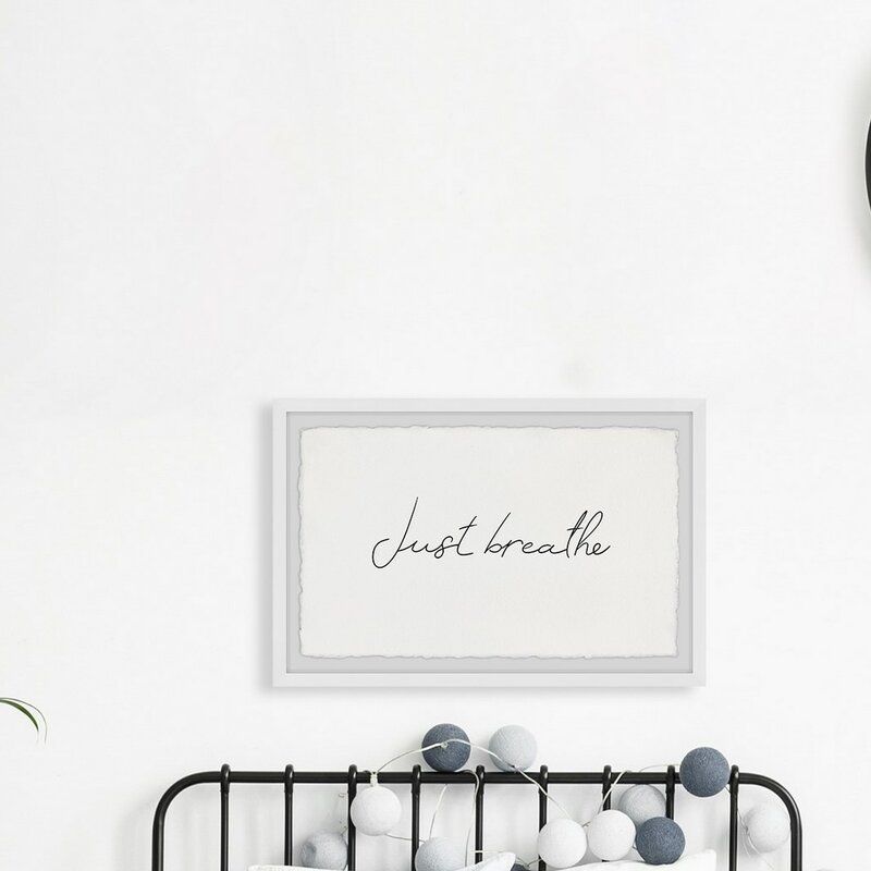Keep Breathing Picture Frame Textual Art Print thumbnail 2