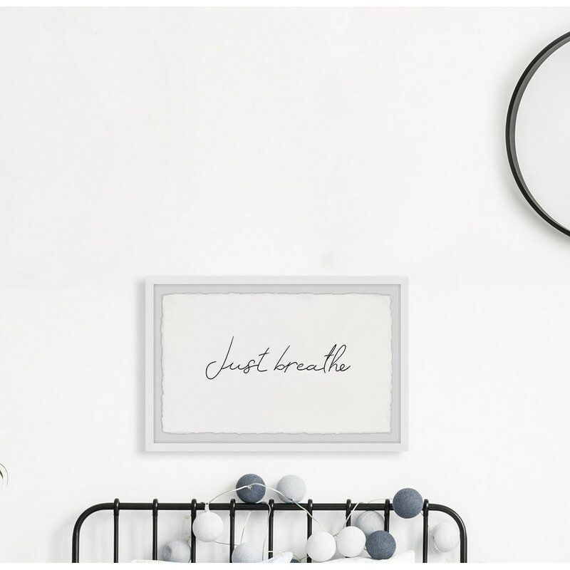 Keep Breathing Picture Frame Textual Art Print thumbnail 3