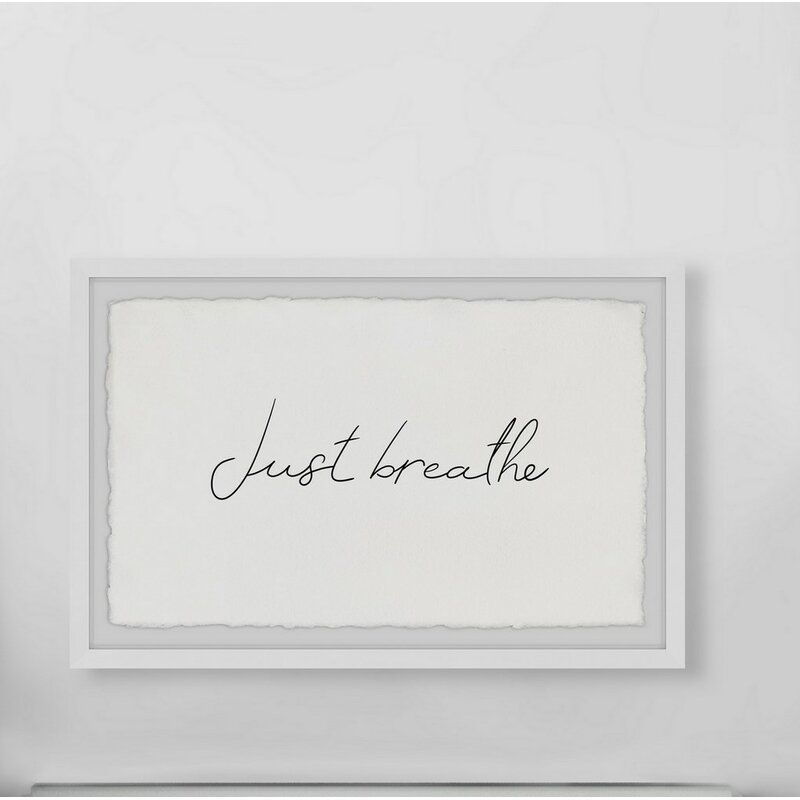 Keep Breathing Picture Frame Textual Art Print thumbnail 4