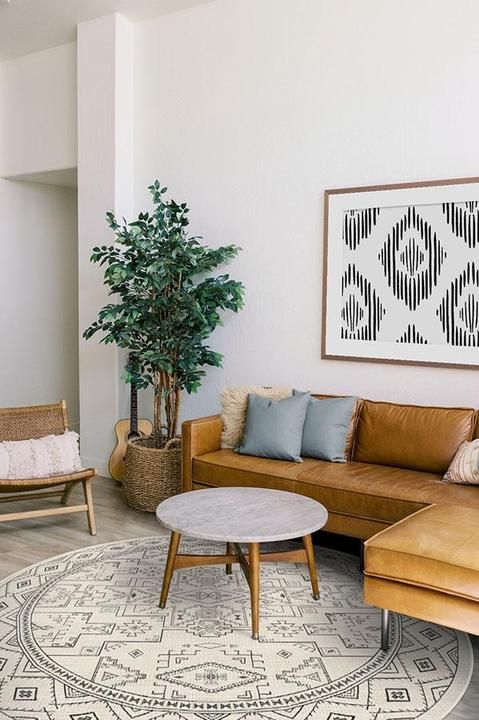 Leelu Black and White Rug-6'x6' thumbnail 2