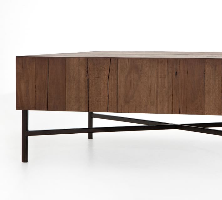 Fargo 41 Square Reclaimed Wood Coffee Table  thumbnail 3
