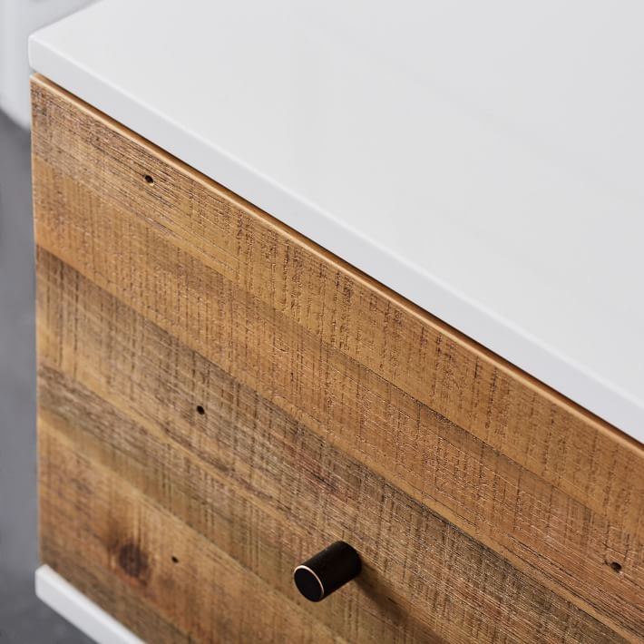 Reclaimed Wood and Lacquer Desk thumbnail 2