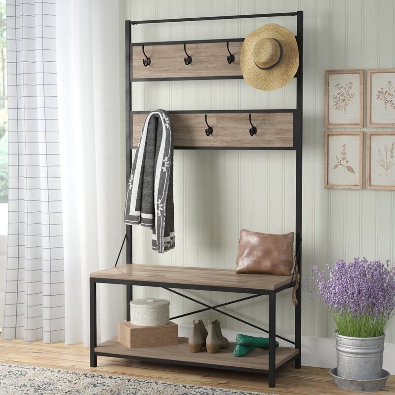 Jannie Hall Tree Bench and Shoe Storage thumbnail 5