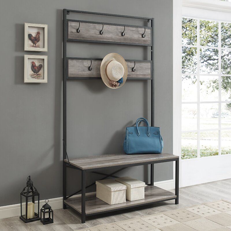 Jannie Hall Tree Bench and Shoe Storage thumbnail 6