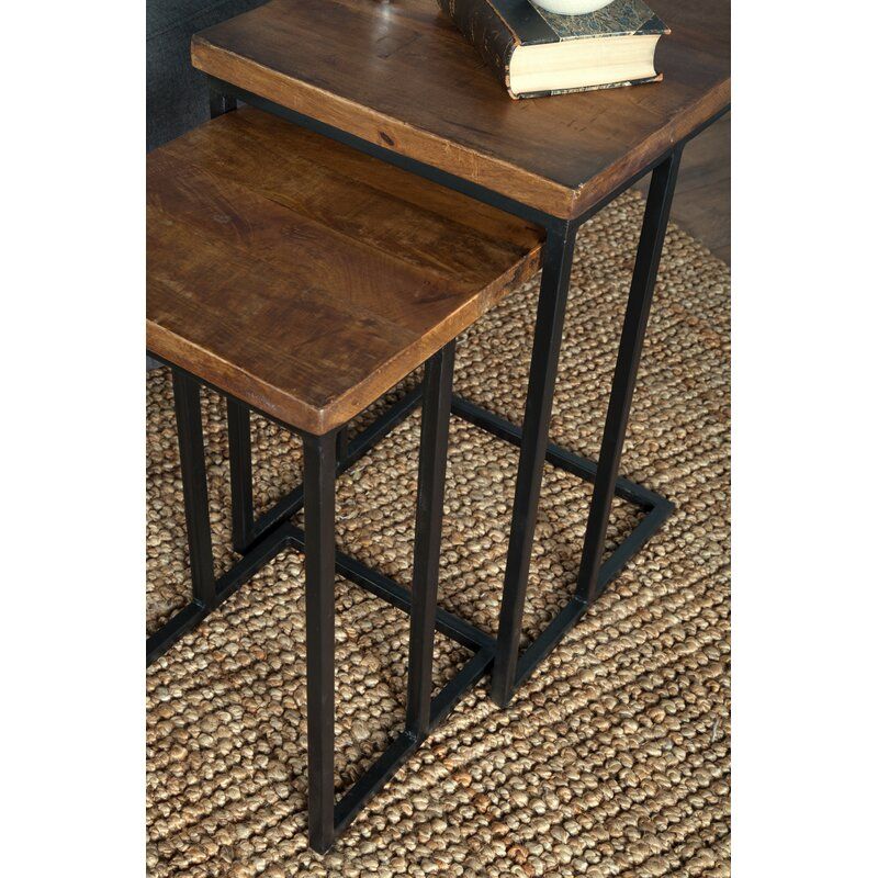 Eastville 26'' Tall Solid Wood C Table Nesting Tables thumbnail 3