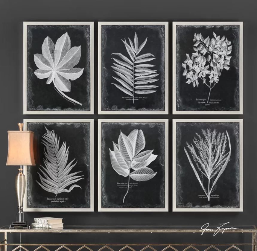6 Piece Framed Graphic Art Print Set5 thumbnail 2