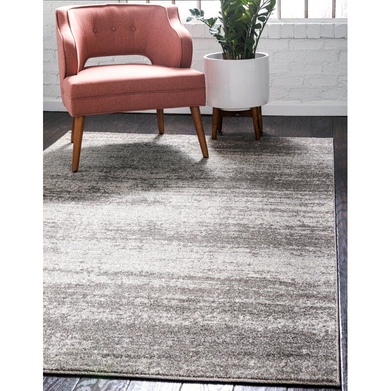 Croslin Abstract Light Gray Area Rug-9'x12' thumbnail 3