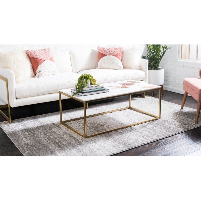 Croslin Abstract Light Gray Area Rug-9'x12' thumbnail 4